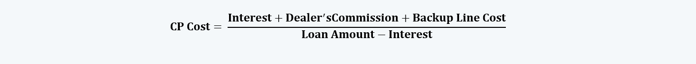 Cost of Commercial Paper Formula