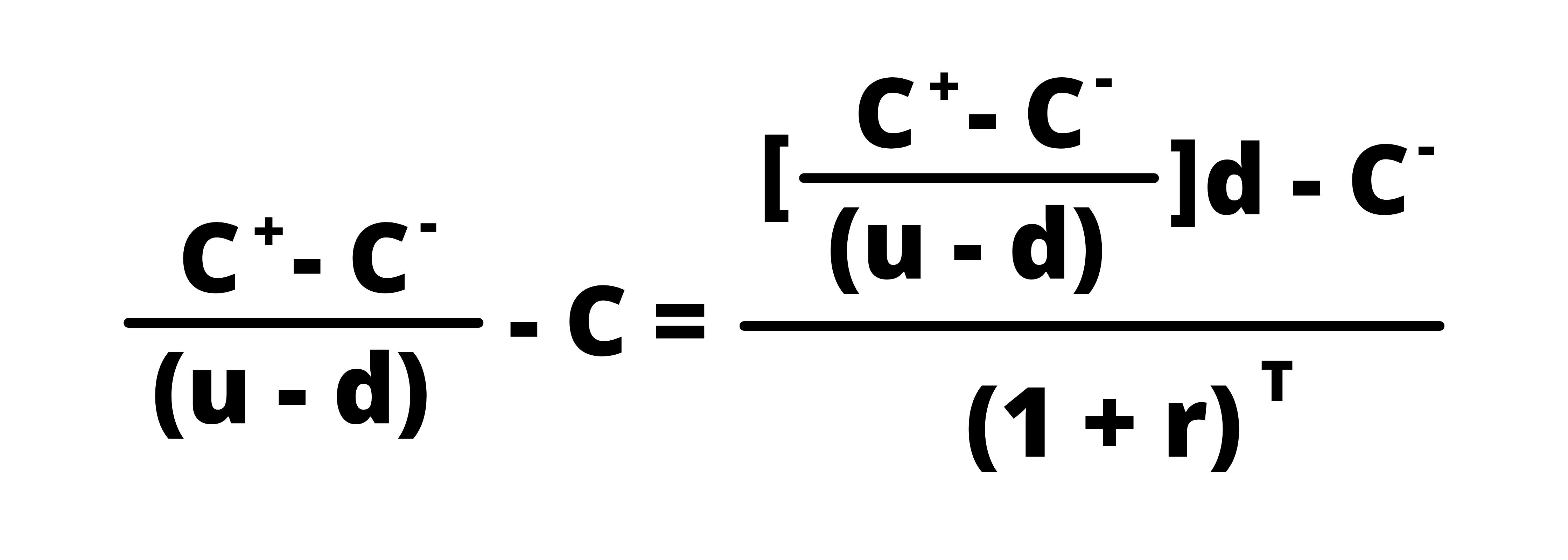 Binomial Model Formula Derivation Derivatives Pricing CFA Level 1 study notes 01