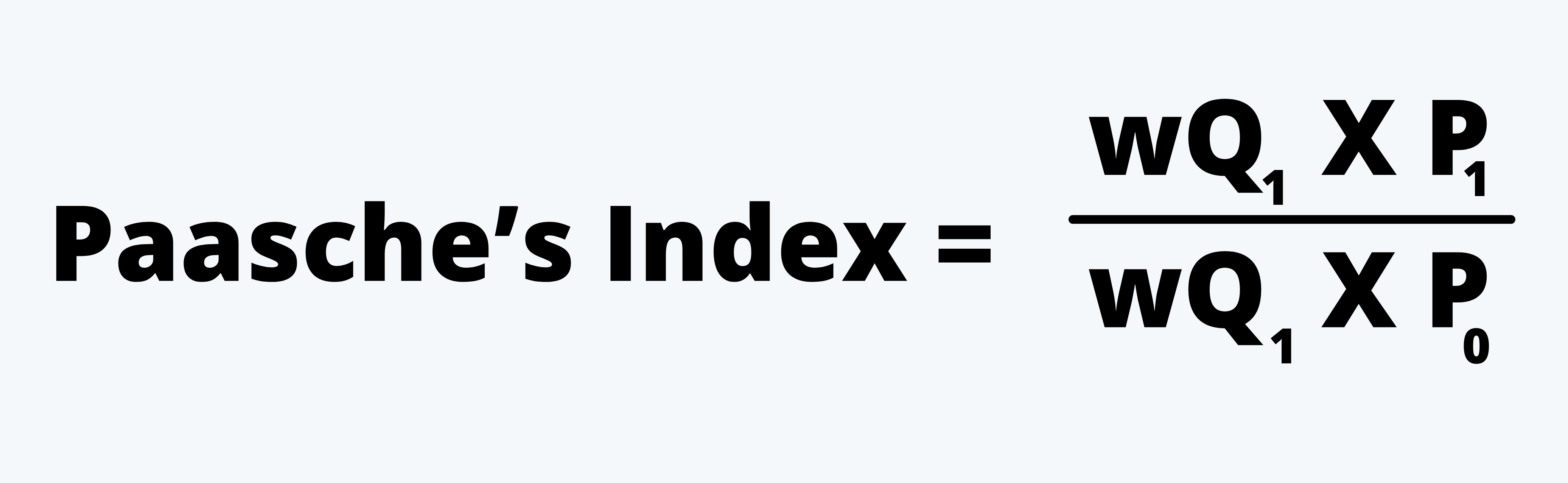 Paasche’s Index CFA Level 1 Economics Study Notes