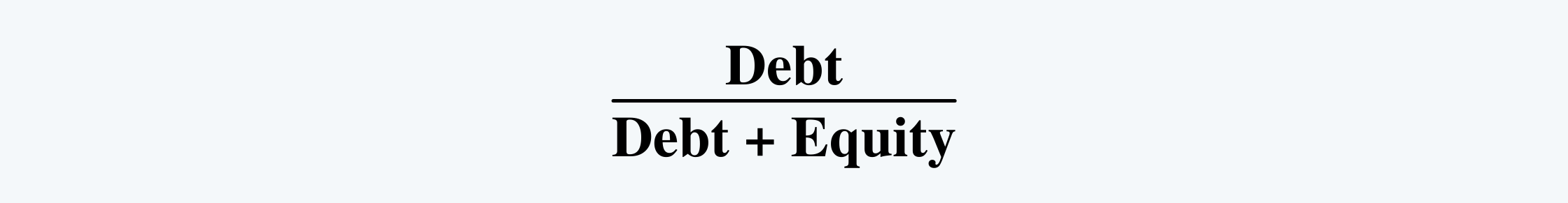Debt to Total Capital FRA CFA Level 1 Study Notes