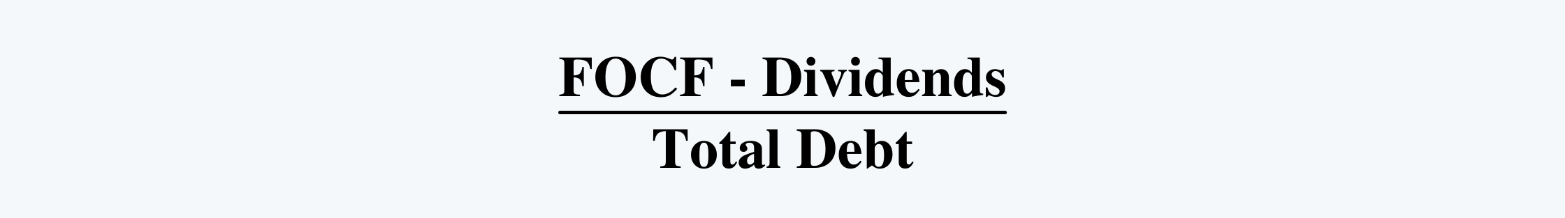 Discretionary cash flow to debt FRA CFA Level 1 Study Notes