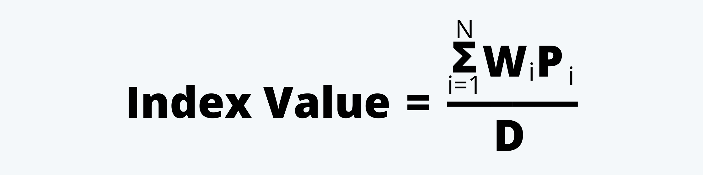 Index value Formula Equity Investment CFA Level 1 Study Notes