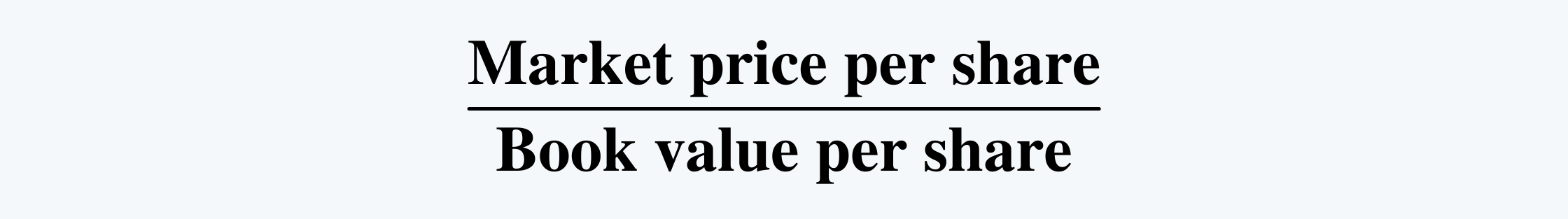 Price to Book Value FRA CFA Level 1 Study Notes