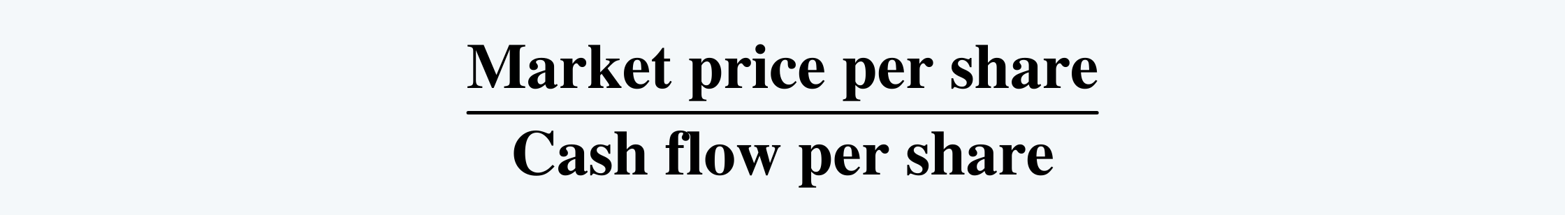 Price to Cash Flow FRA CFA Level 1 Study Notes