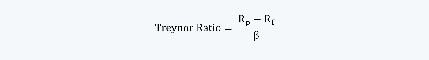 Treynor Ratio Portfolio Management CFA level 1 Study Notes