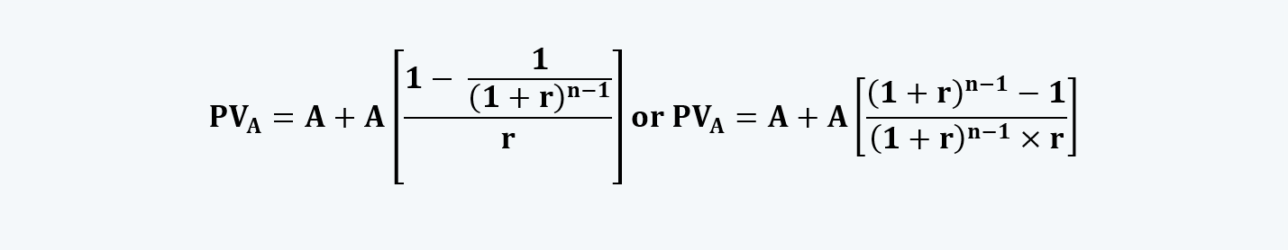 Present Value of Annuity Due Quantitative Methods CFA level 1 Study Notes