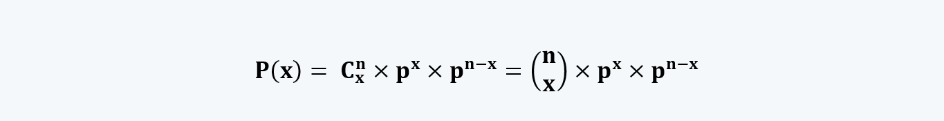 the probability of x successes given n trials Quantitative Methods CFA level 1 Study Notes