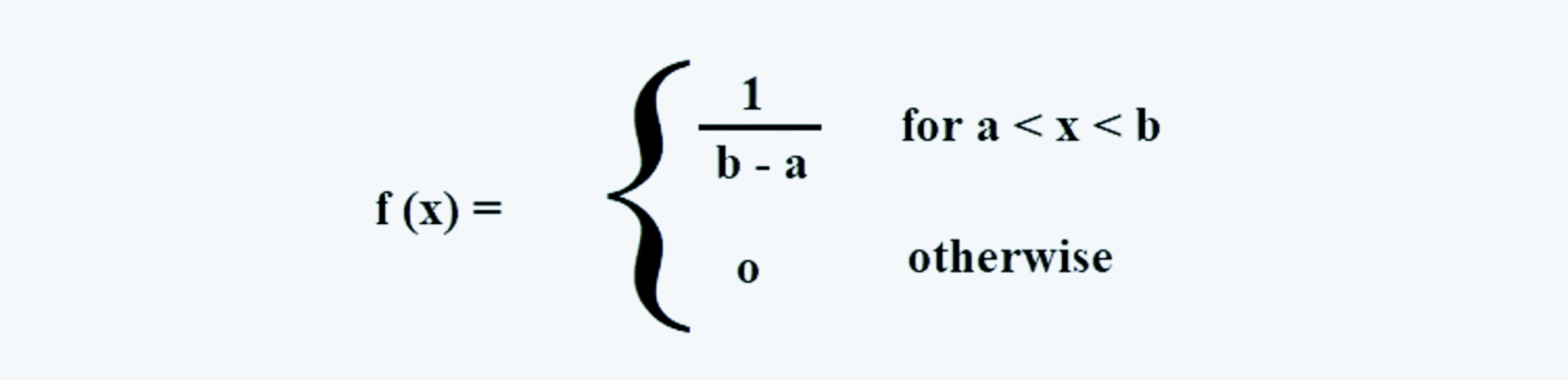 probability density function (pdf) for a uniform random variable Quantitative Methods CFA level 1 Study Notes