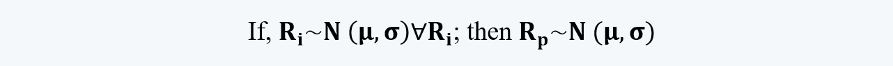 linear combination of normally distributed variables  Quantitative Methods CFA level 1 Study Notes