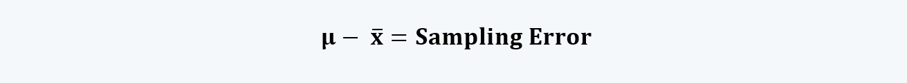 Sampling Error Quantitative Methods CFA level 1 Study Notes