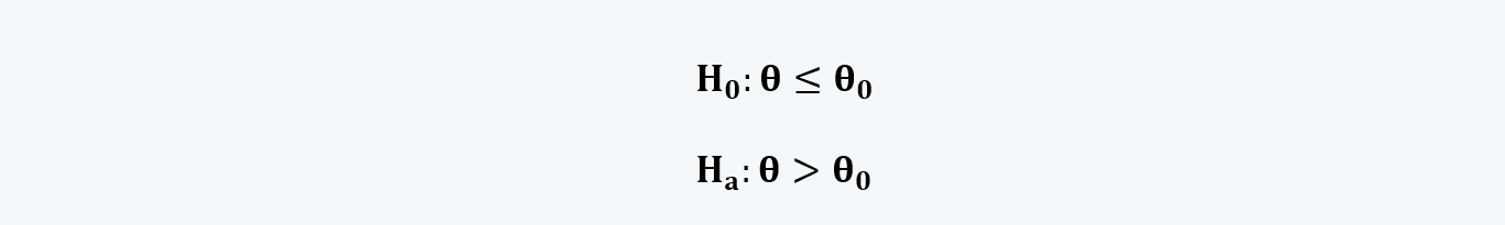 Right tailed hypothesis test Quantitative Methods CFA level 1 Study Notes