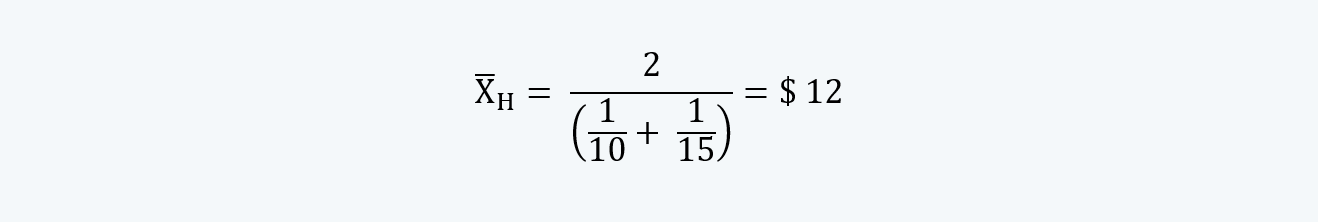 Harmonic Mean Example Quantitative Methods CFA level 1 Study Notes