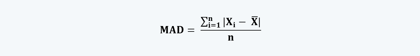 Mean Absolute Deviation Quantitative Methods CFA level 1 Study Notes