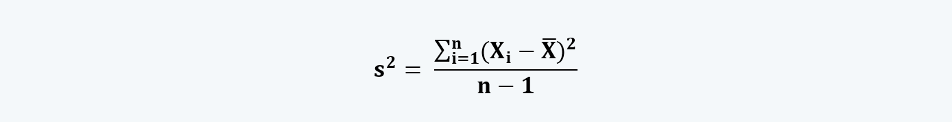 Sample Variance Quantitative Methods CFA level 1 Study Notes