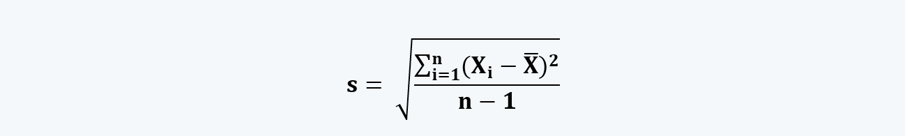 Sample Standard Deviation Quantitative Methods CFA level 1 Study Notes