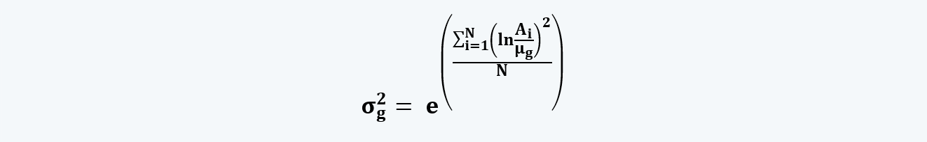 Dispersion around geometric mean Quantitative Methods CFA level 1 Study Notes