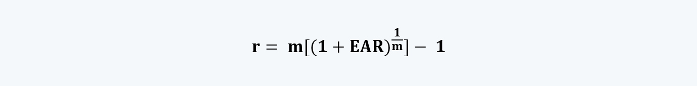 Stated Rate from Effective Annual Rate